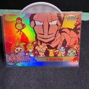 Pokemon Topps Vintage Pikachu's Vacation Holographic Card A Great Day